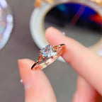 Bague Cœur en Aigue-marine Pierre de Naissance – Courage, Paix et Purificateur d'Énergie Négative
