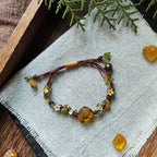 Natural Yellow Fluorite Hand Braided Bracelet - Confidence & Manifestation Energy