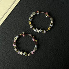 Silver Butterfly & Star Natural Peridot Hand Braided Bracelet - Growth & Abundance Energy