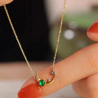 Collier Lune et Étoile en Jaspe Naturel