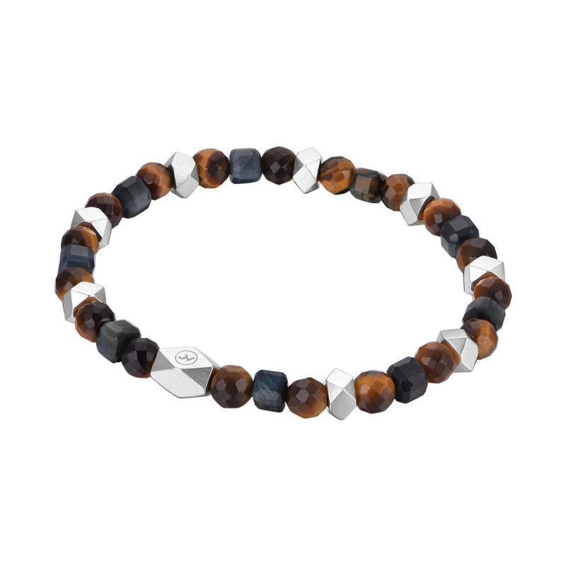 Bracelet Œil de tigre naturel — Style vintage neutre, polyvalent pour tous les looks