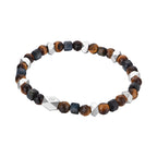 Bracelet Œil de tigre naturel — Style vintage neutre, polyvalent pour tous les looks