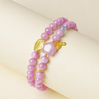 Natural Kunzite Ancient Gilding Bracelet - Self-love and Harmonious Connections