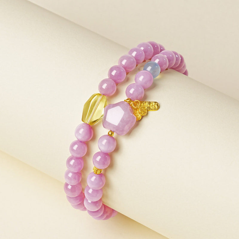 Bracelet de cinabre naturel Renouveau Lotus Rouge