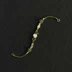 Bracelet tressé floral fait main