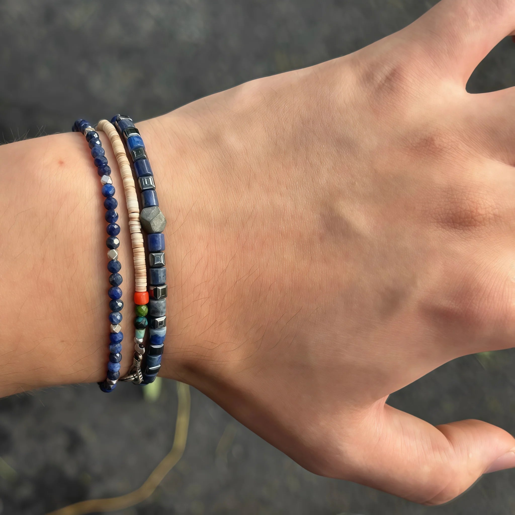 Wild‑Vibe Natural Stone Bracelet - Rootedness, Centering, Empowerment