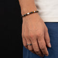 Bracelet Œil de tigre naturel — Style vintage neutre, polyvalent pour tous les looks