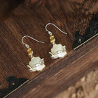Boucles d'oreilles Lucky Lotus Pod en jade Hetian – Bijoux ethniques orientaux
