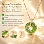 Ping An Lock Pendant Necklace, Minimalist Light Luxury Jade Sweater Chain for Women