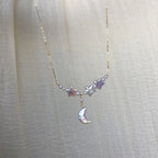 Natural Freshwater Baroque Pearl Moon&Star Necklace - Dream Big, Stay Soft