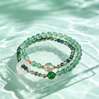 Bracelet de cinabre naturel Renouveau Lotus Rouge