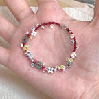 Red Flower & Butterfly Braided Bracelet - For Sweet Daily Style