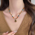 Natural Tiger Eye Stone Necklace — Bohemian Style, Essential for Vacation & Gifting