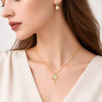 Blooming Begonia Hetian Jade Pendant Necklace - Joy & Good Fortune