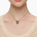 Tiger Eye Stone Necklace for Women, Niche Vintage Four-Pointed Star Choker
