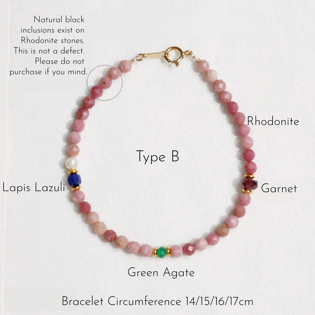 Natural Gemstones Stackable Bracelet - Balances Aura and Protection