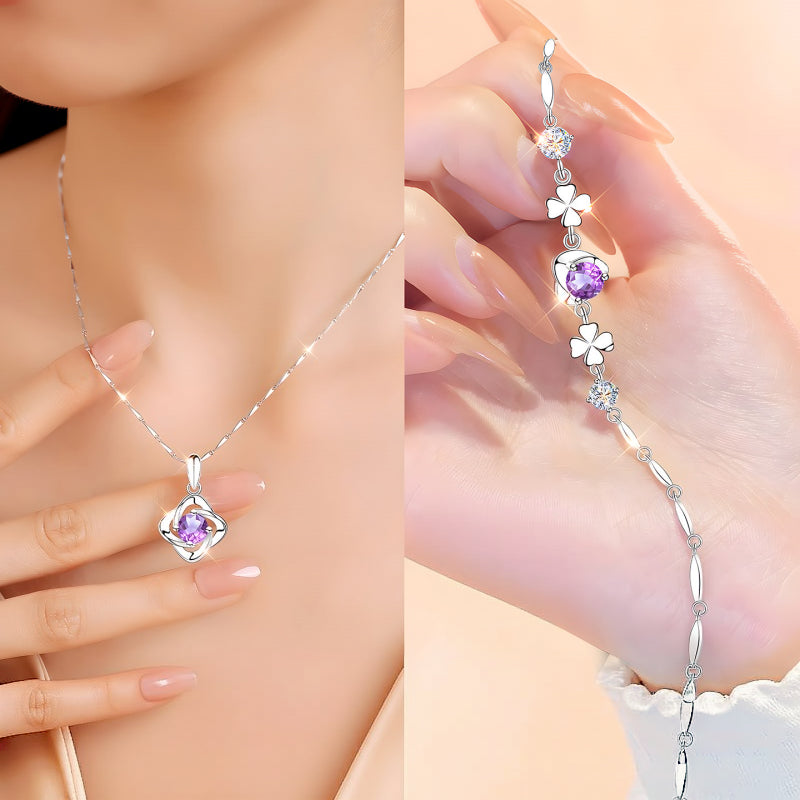 Collier en cristal naturel Abundance Compass