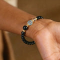 Bracelet en obsidienne naturelle pour l'équilibre de l'élément Eau