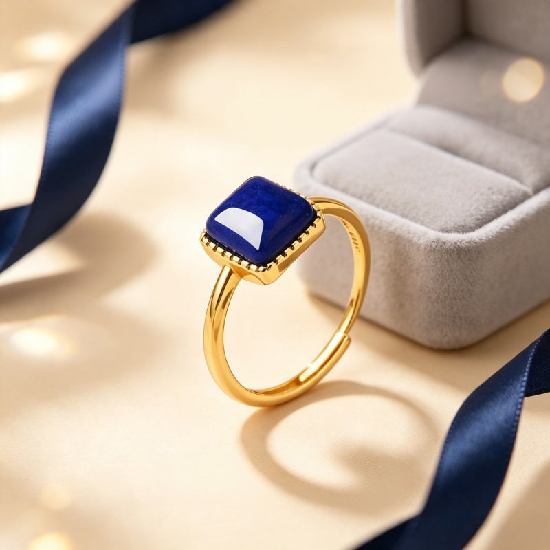 Classic Lapis Lazuli Indigo Ring - Awakens Inner Wisdom