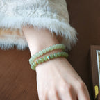 Deep/Light Hetian Jade Enamel Bracelet - Wear Balance, Live Gently