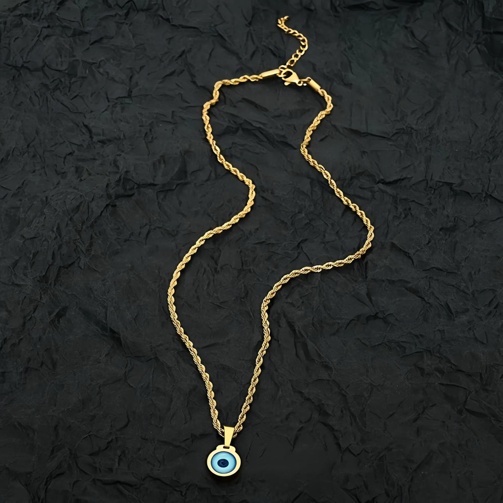 Evil Eye Sterling Silver Necklace - classic protective talisman