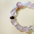 Rose Quartz & Snow Phantom & Pearl Bracelet – Attract Love, Soothe Emotions