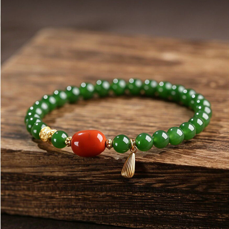Bracelet Noble Cheval en Jade de Hetian