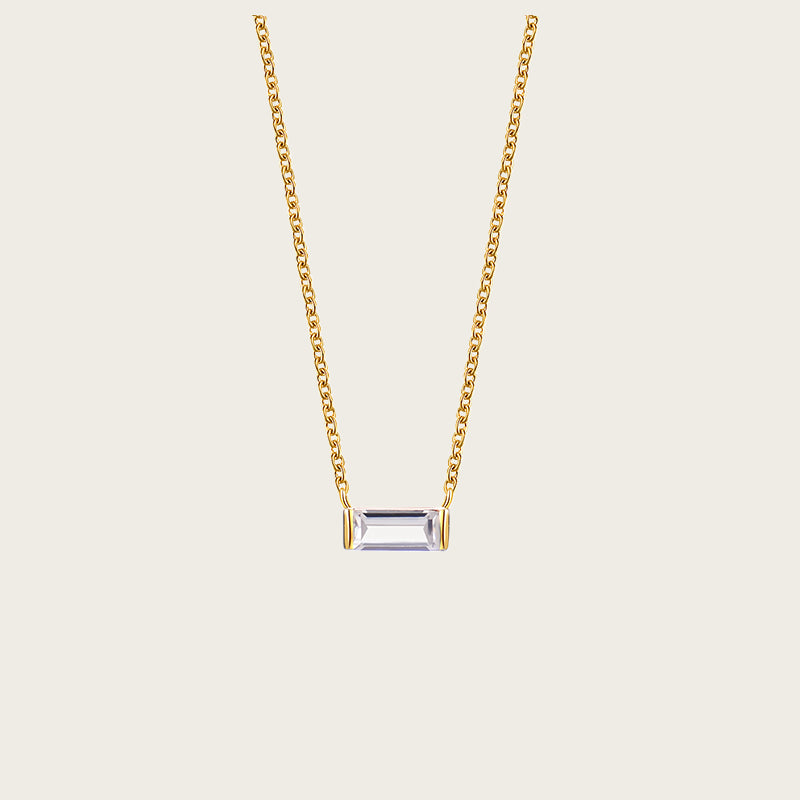Birthstone Necklace for Women, Minimalist High-end Clavicle Chain