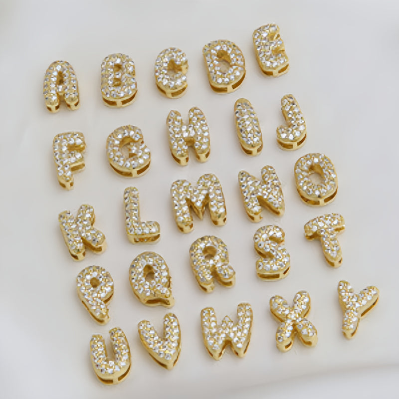 Craft Your Unique Signature | Custom 26 Letters DIY Paved Diamond Name Necklace