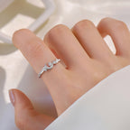 Bague ouverte Étoile et Lune – Portez votre fortune sous le ciel