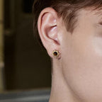 Unisex Sun Tiger Eye Stud Earrings — Unisex Niche Crystal for Fortune & Positive Energy