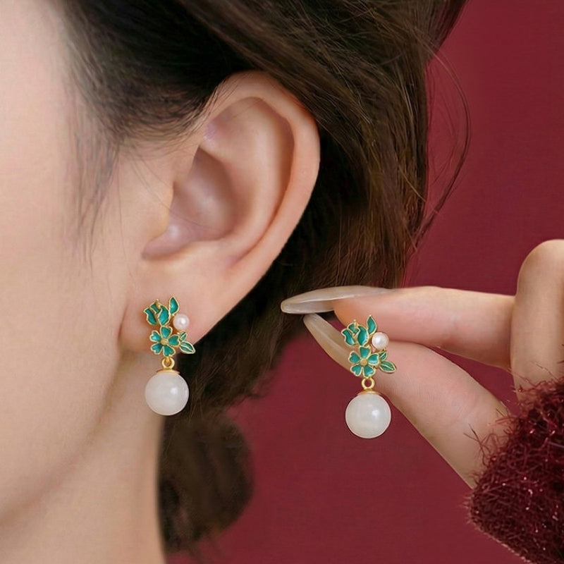 Collier Sakura en jade Hetian