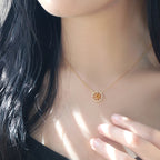 Abundance Compass Natural Citrine Necklace/Bracelet Set - Wealth & Opportunity