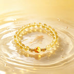 Bracelet de perles de cristal naturel Golden Flow