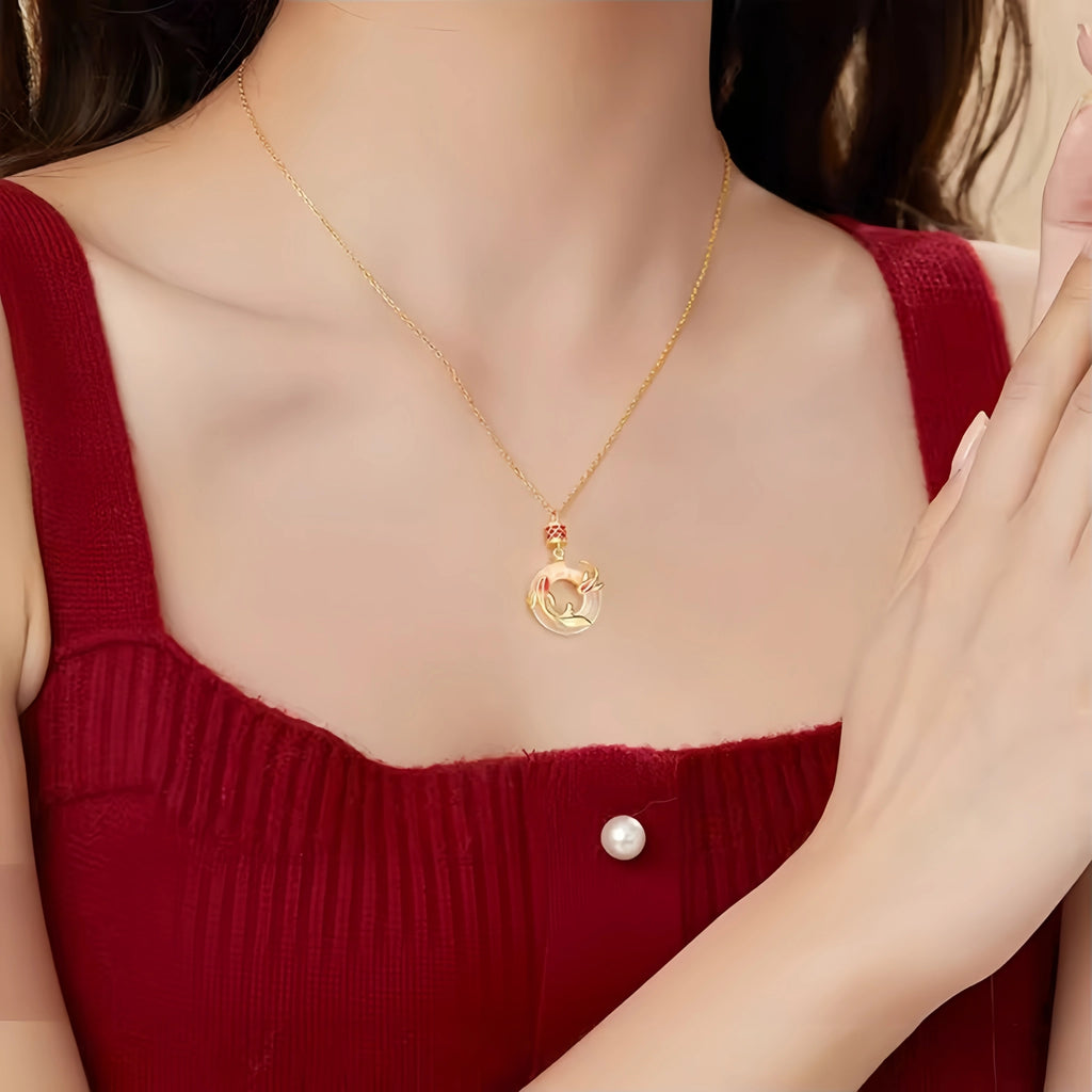 Natural Hetian Jade Ping An Kou Necklace - safety and positive blessings