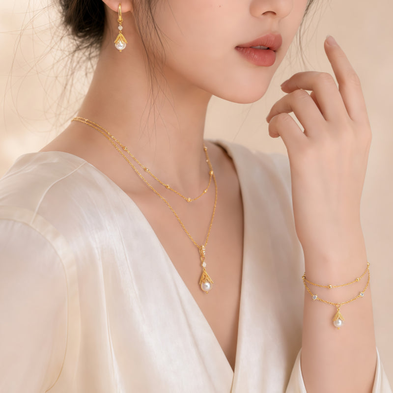 Collier Sakura en jade Hetian