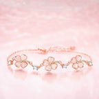 Lucky Four‑Leaf Clover Necklace/Bracelet/Earrings Set - Conveying Romance
