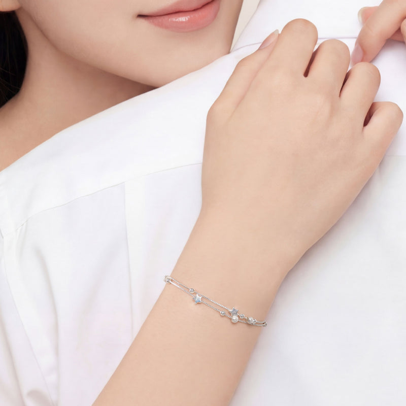 Bracelet Lune et Étoile Pacte d'Amour