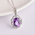 Collier en cristal naturel Violet Hush