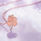 Lucky Four‑Leaf Clover Necklace/Bracelet/Earrings Set - Conveying Romance