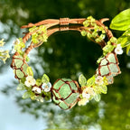 Bracelet tressé floral fait main