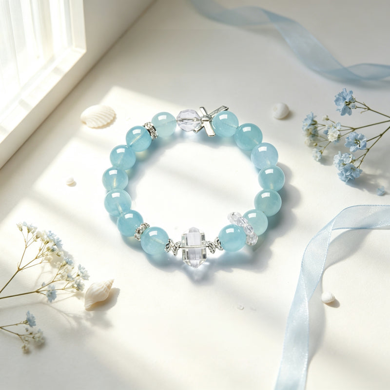 Bracelet en aigue-marine naturelle Thalassa Protection