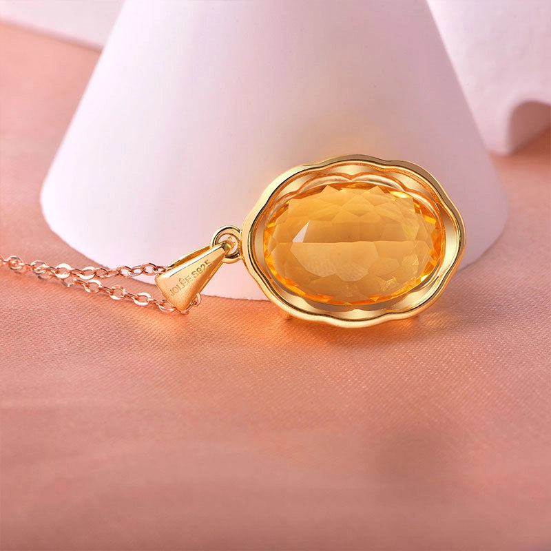 Collier en cristal naturel Ambre Chuchotement