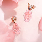 Natural Rose Quartz Necklace, Earrings & Ring Jewelry Set - guards sweet relationships