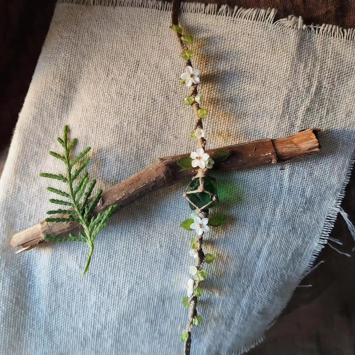 Peridot Botanical Handmade Bracelet - Healing & Renewal
