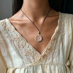 Collier Lotus Rose Porte-Bonheur