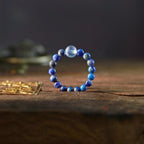 Aquamarine & Lapis Lazuli Ring - Clears Muddled Thoughts
