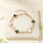 Four-Leaf Clover Bracelet，Four-Leaf Clover Carries Beautiful Wishes