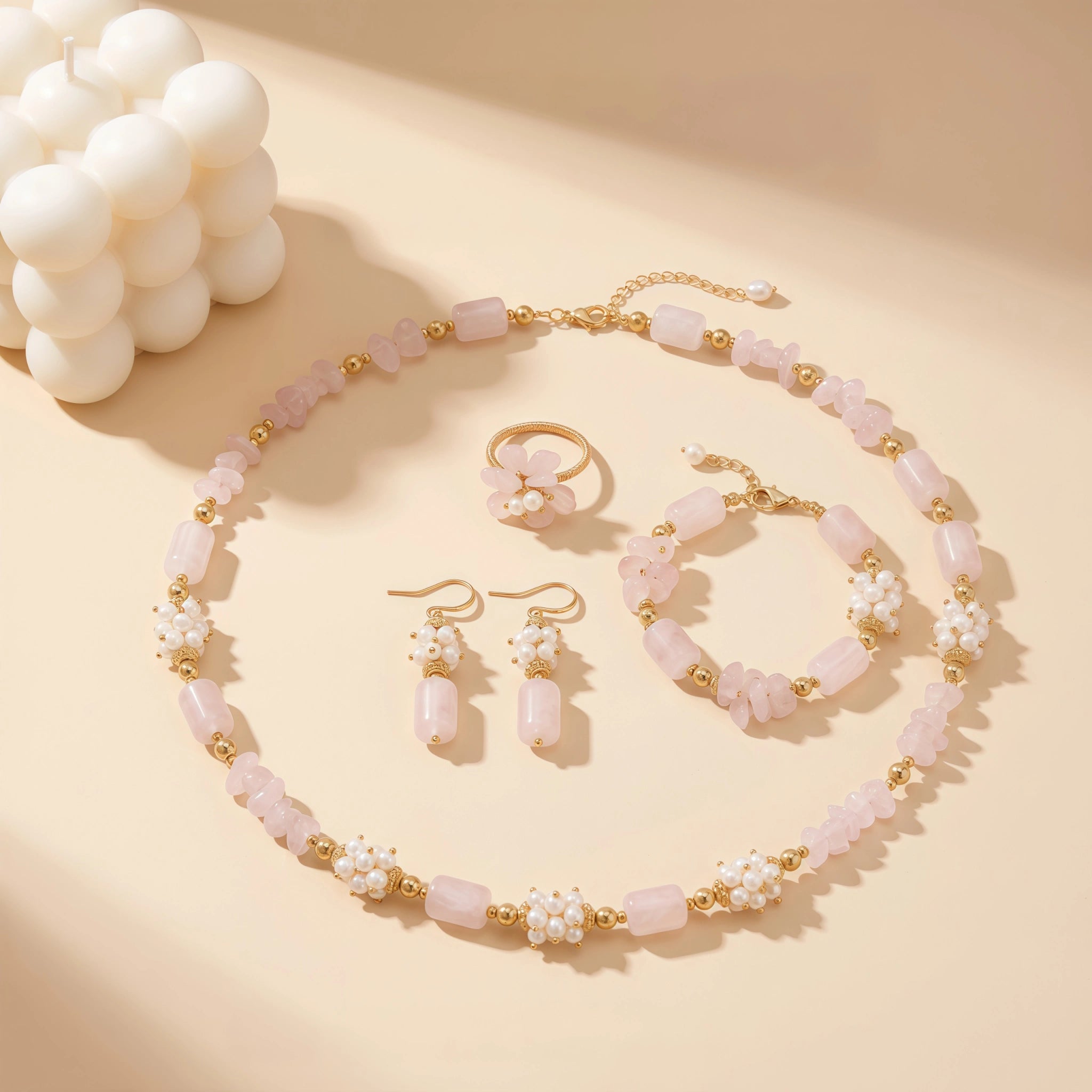 Collier en cristal de quartz clair Pendentif facetté irrégulier