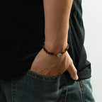 Bracelet en Œil de Tigre Naturel S925 pour Couple - Attraction de Richesse pour Homme, Cadeau de Saint-Valentin